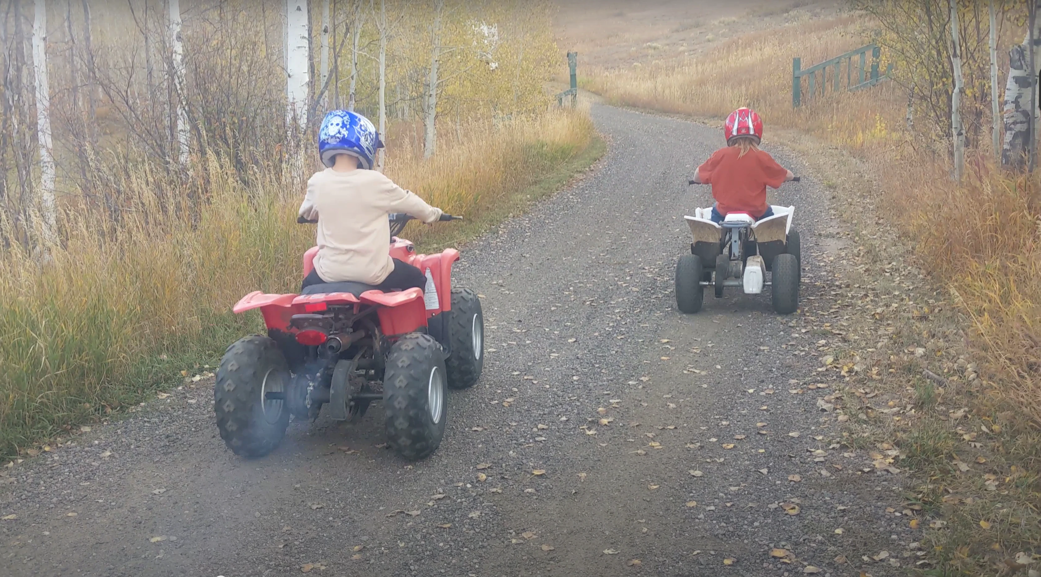 Emmy on her quad