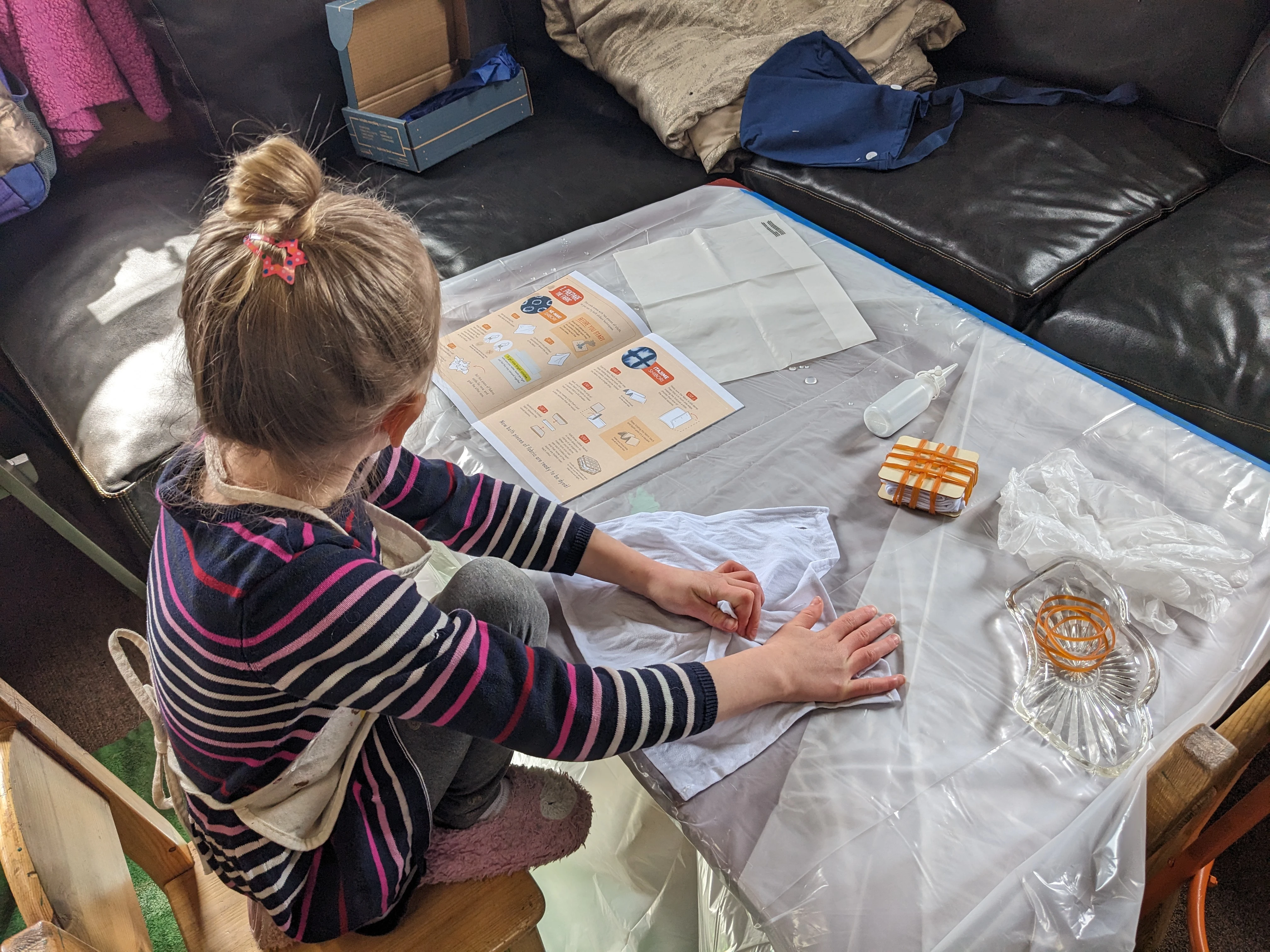 Emmy working on a craft project