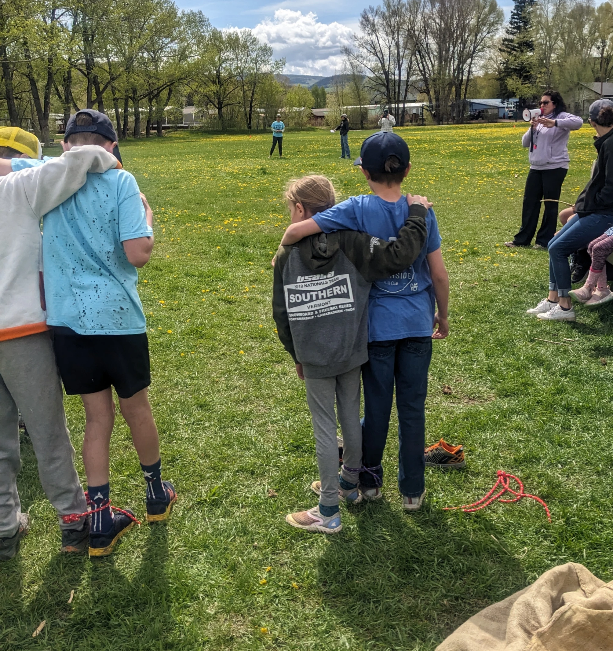 Emmy at a three-legged race
