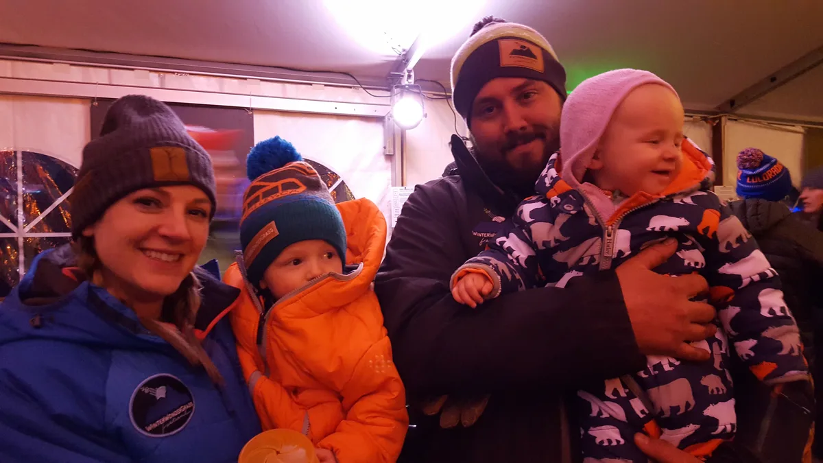 The family together, winter 2017
