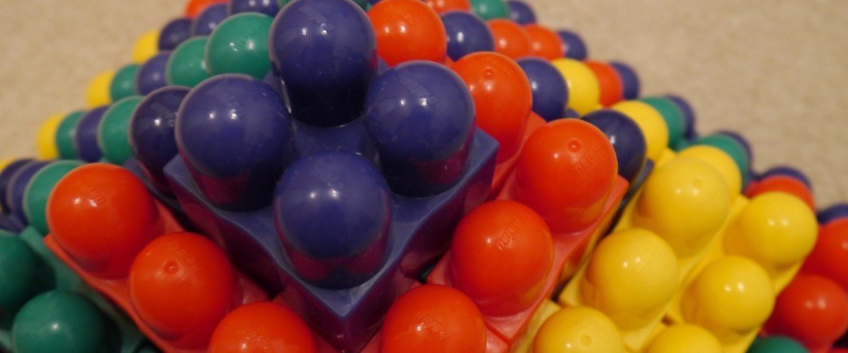 Colorful children's building-block toys